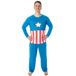 Marvel Men's Vintage Captain America Costume Raglan Top And Pants Pajama Set Captain America -Comfa Wear Shop GUEST 04023240 0fd0 446f b9c8 0f146106276d