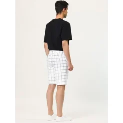 Lars Amadeus Men's Summer Plaid Shorts Slim Fit Flat Front Dress Checked Short Pants -Comfa Wear Shop GUEST 0462b660 4081 4b84 9e26 ad0e8f51719c
