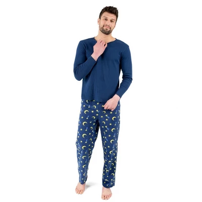 Leveret Mens Cotton Top Fleece Pant Pajamas 4 Leveret Mens Cotton Top Fleece Pant Pajamas - Image 4