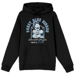 Pabst Blue Ribbon "You Look Like You Need" Bartender Men's Black Graphic Hoodie -Comfa Wear Shop GUEST 06745b64 4559 4a08 b45c 00babd964d23