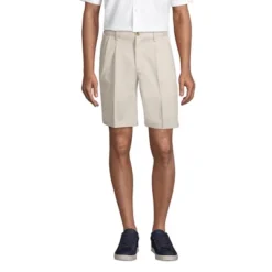 Lands' End Men's Comfort Waist Pleated 9" No Iron Chino Shorts -Comfa Wear Shop GUEST 074ba526 e89c 411f b2f6 2cd19cf7dfb1