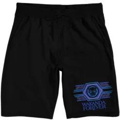 Black Panther Wakanda Forever Black Panther Icon Men's Black Sleep Pajama Shorts -Comfa Wear Shop GUEST 075838f8 1125 49ff 9ce0 bfa7a032b5ba