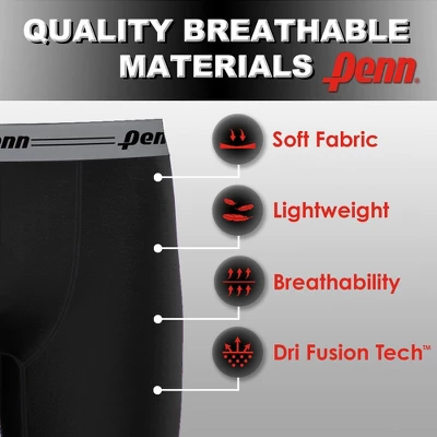 Penn Mens Boxer Performance Briefs Breathable Underwear For Men Value 6 Pack Active Performance Mens Underwear 2 Penn Mens Boxer Performance Briefs Breathable Underwear For Men Value 6 Pack Active Performance Mens Underwear - Image 2
