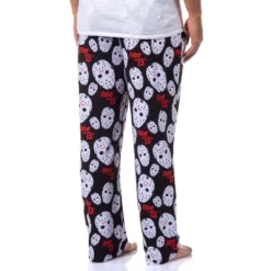 Friday The 13th Mens' Jason Voorhees Mask Allover Sleep Pajama Pants Black -Comfa Wear Shop GUEST 0f84a7a7 168a 455a 8482 7247e389b623