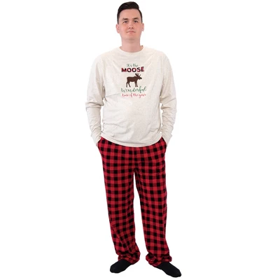 Hudson Baby Mens Unisex Holiday Pajamas, Moose Wonderful Time 3 Hudson Baby Mens Unisex Holiday Pajamas, Moose Wonderful Time - Image 3
