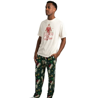 Elf Santa I Know Him Men's 2-Pack Pajama Set 2 Elf Santa I Know Him Men's 2-Pack Pajama Set - Image 2