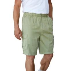 Boulder Creek By KingSize Men's Big & Tall Renegade 9" Full Elastic Waist Cargo Shorts