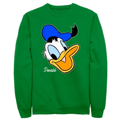 Men's Mickey & Friends Donald Duck Big Face Sweatshirt 3 Men's Mickey & Friends Donald Duck Big Face Sweatshirt - Image 3