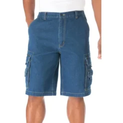 Boulder Creek By KingSize Men's Big & Tall 12" Side Elastic Denim Cargo Shorts -Comfa Wear Shop GUEST 1eb2d868 e3ae 4ef3 8866 48e1a7d6b6d1