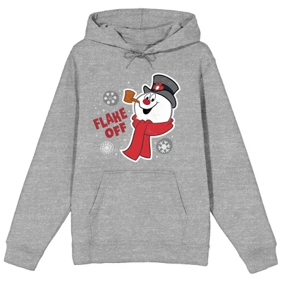 Frosty The Snowman Flake Off! Men's Athletic Heather Graphic Hoodie 3 Frosty The Snowman Flake Off! Men's Athletic Heather Graphic Hoodie - Image 3