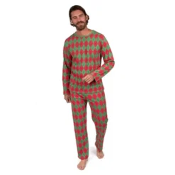 Leveret Mens Two Piece Cotton Argyle Christmas Pajamas -Comfa Wear Shop GUEST 21bac929 987d 4dda 870b 7d25a4edaef6