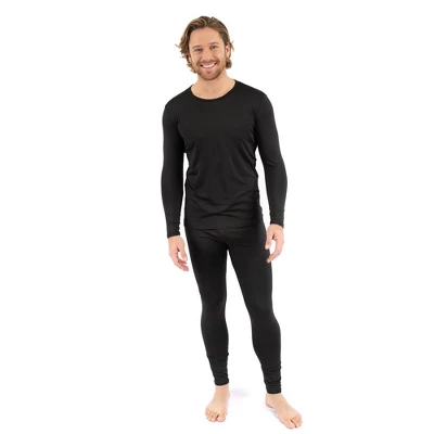 Leveret Mens Two Piece Neutral Solid Color Thermal Pajamas 6 Leveret Mens Two Piece Neutral Solid Color Thermal Pajamas - Image 6