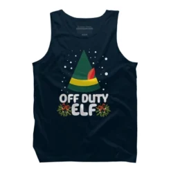 Men's Design By Humans Off Duty Elf Christmas By Thingsandthings Tank Top -Comfa Wear Shop GUEST 2452b195 4461 4932 ae21 d4734c32f4b9