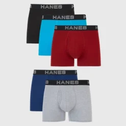 Hanes Premium Men's Mid-Rise Stretch Trunks 5pk - Blue/Black/Gray -Comfa Wear Shop GUEST 25b10dfd 3d9c 4726 81b7 aa7156eeafcb