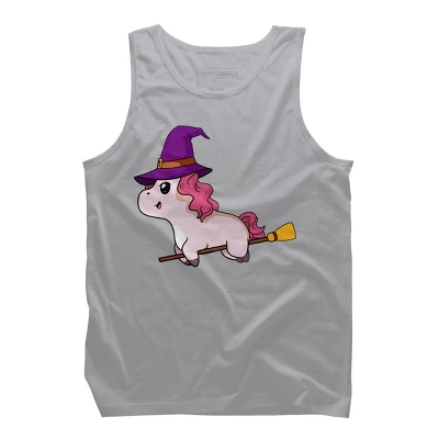 Men's Design By Humans Witch Unicorn Halloween T Shirt By Thebeardstudio Tank Top 8 Men's Design By Humans Witch Unicorn Halloween T Shirt By Thebeardstudio Tank Top - Image 8