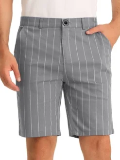Lars Amadeus Men's Summer Shorts Stripe Slim Fit Flat Front Seersucker Chino Short Pants -Comfa Wear Shop GUEST 296e2808 a72d 44ea bb48 6a4db77e6398