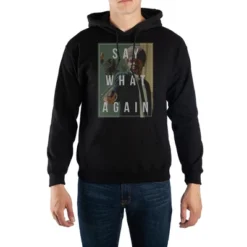 Pulp Fiction Movie Say What Again Graphic Print Mens Black Hoodie -Comfa Wear Shop GUEST 2f950d05 260c 435c a0e9 289e57278ec7