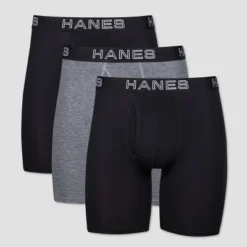 Hanes Premium Men's Long Leg Boxer Briefs With Anti Chafing Total Support Pouch 3pk - Black/Gray -Comfa Wear Shop GUEST 3072a64a 5dc1 48bb 823f 77976d9730b6