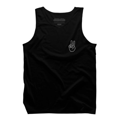 Men's Design By Humans Peace By Desiredesign Tank Top 4 Men's Design By Humans Peace By Desiredesign Tank Top - Image 4