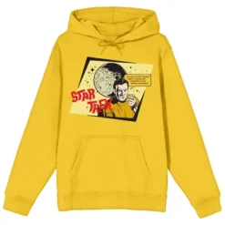 Star Trek Retro William Shatner Men's Yellow Graphic Hoodie