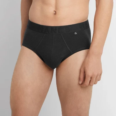 Hanes Premium Men's Explorer Briefs 2pk - Brown/Black 2 Hanes Premium Men's Explorer Briefs 2pk - Brown/Black - Image 2