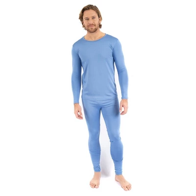 Leveret Mens Two Piece Classic Solid Color Thermal Pajamas 5 Leveret Mens Two Piece Classic Solid Color Thermal Pajamas - Image 5