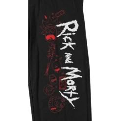 Rick And Morty Logo Men's Black Sleep Pajama Pants