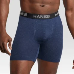 Hanes Premium Men's Seamless Boxer Briefs 2pk - Heathered Gray