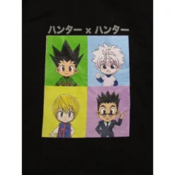 Hunter X Hunter Character Squares Men's Black Sleep Pajama Shorts