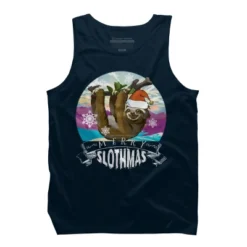 Men's Design By Humans Merry Slothmas - Funny Christmas Pajama For Sloth LoversÂ By TELO213 Tank Top -Comfa Wear Shop GUEST 3c3df44e 2243 4320 b351 4aafd49e364d