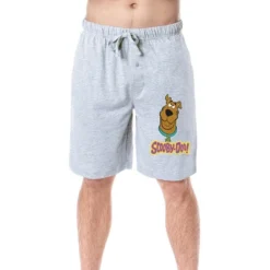 Scooby-Doo Mens' Cartoon Title Logo Face Character Sleep Pajama Shorts Grey -Comfa Wear Shop GUEST 3caa4d12 c09a 450f be9d 48232d1c439f