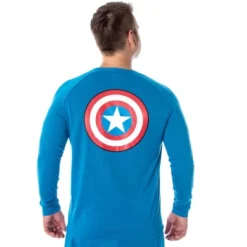 Marvel Men's Vintage Captain America Costume Raglan Top And Pants Pajama Set Captain America -Comfa Wear Shop GUEST 402002be 301a 49e0 84e9 b04218c0781e