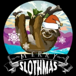 Men's Design By Humans Merry Slothmas - Funny Christmas Pajama For Sloth LoversÂ By TELO213 Tank Top