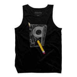 Men's Design By Humans Old School Pencil Rewind By Clingcling Tank Top -Comfa Wear Shop GUEST 41b8d30b fae8 4d0e 91ae 0712f9b61216