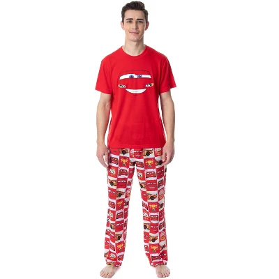 Disney Mens' Cars Movie Film Lightning McQueen Sleep Pajama Set Multicolored 5 Disney Mens' Cars Movie Film Lightning McQueen Sleep Pajama Set Multicolored - Image 5