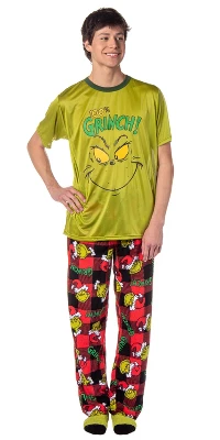 Dr. Seuss The Grinch Men's Pajama Pants Shirt And Socks 3 Piece Pajama Set 7 Dr. Seuss The Grinch Men's Pajama Pants Shirt And Socks 3 Piece Pajama Set - Image 7