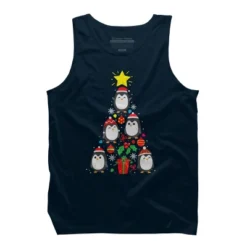Men's Design By Humans Penguin Christmas Tree By NekoShop Tank Top -Comfa Wear Shop GUEST 451cd814 6a1a 4554 bdc4 3ef4ff8b090b