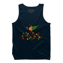 Men's Design By Humans Cool Christmas Beaver Dding Lights To Dam By SmileToday Tank Top -Comfa Wear Shop GUEST 46261636 e7c3 46e6 9655 49df1443a88e