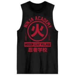 Naruto Shippuden Ninja Academy Crew Neck Sleeveless Men's Black Tank Top -Comfa Wear Shop GUEST 46af36a9 0a5e 49d7 a6cf 13e790ec74d3