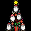 Men's Design By Humans Penguin Christmas Tree By NekoShop Tank Top