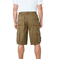 Boulder Creek By KingSize Men's Big & Tall 12" Side-Elastic Stacked Cargo Pocket Shorts