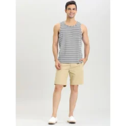 Lars Amadeus Men's Vest Round Neck Color Block Sleeveless Basic Tank Top