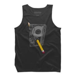 Men's Design By Humans Old School Pencil Rewind By Clingcling Tank Top -Comfa Wear Shop GUEST 49069972 474f 4c98 a894 dc1c62a8af42