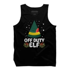 Men's Design By Humans Off Duty Elf Christmas By Thingsandthings Tank Top -Comfa Wear Shop GUEST 4a80ffd1 be52 4959 8de8 738082bc6833