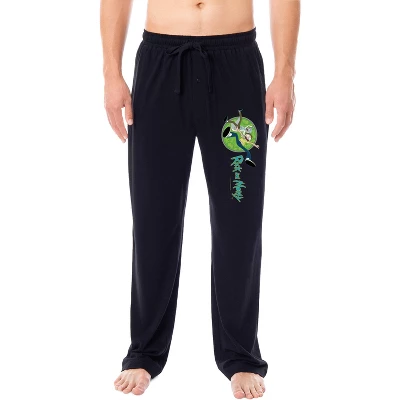 Rick And Morty Mens' TV Show Series Portal Character Sleep Pajama Pants Black 3 Rick And Morty Mens' TV Show Series Portal Character Sleep Pajama Pants Black - Image 3