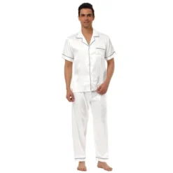 Lars Amadeus Men's Satin Pajama Sets Sleepwear Short Sleeves Button Down Night Wear Set -Comfa Wear Shop GUEST 4be4b49d de39 4c64 9fbf c299eeb8f9b0