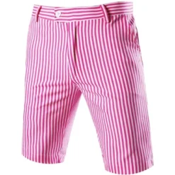 Lars Amadeus Men's Summer Shorts Stripe Slim Fit Flat Front Seersucker Chino Short Pants -Comfa Wear Shop GUEST 4c3e697e 8a56 4f65 8c75 28ae65d9732c