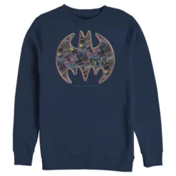 DC COMICS Men's Batman Shield Logo Comic Panel Sweatshirt -Comfa Wear Shop GUEST 4ce7b6dd 9f22 4daa b2ef 193d66935e39