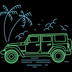 Men's Design By Humans Summer Off-road Trip To The Beach By Donipacoceng Tank Top