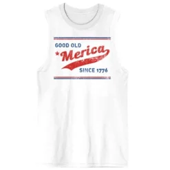 Bioworld Americana Good Old Merica Since 1776 Crew Neck Sleeveless Men's White Tank Top -Comfa Wear Shop GUEST 4e3a037d e5eb 413e b8d6 2b72253a2a03